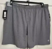 NWT Solaris active size 2XL grey studio shorts 9" inseam moisture wicking mens