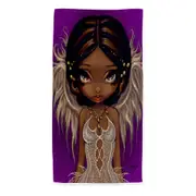 Lovely Eyes Angelic Beautiful Big Eyes Fairy Microfiber Beach Towel