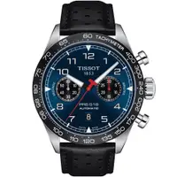 在飛比找PChome24h購物優惠-TISSOT 天梭 PRS516 賽車計時機械手錶-黑x藍/
