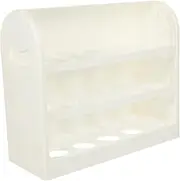 [Uonlytech] Three Layer Kitchen Egg Container Durable Plastic Egg Holder for Refrigerator Vertical Storage Design for Freshness for Home and Restaurant Use