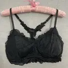 Avidlove Bra Lace Black Womens Size Large Sexy Classy Racer Back Straps