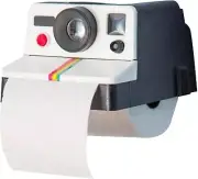 Polaroll Polaroid Camera Shaped Toilet Paper Roll Holder With Color Refill