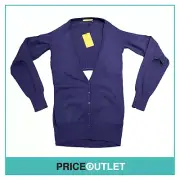 Christopher Kane - Navy Cashmere Cut Out Cardigan - Size L - BRAND NEW WITH TAGS