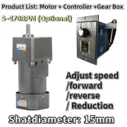 200W AC220V Gear Box Electric Reducer Motor Reversible Variable Speed Controller