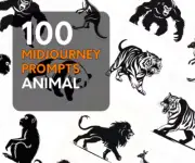 100 Animal MIdjourney Prompts, Midjourney Logo Design, AI Generated