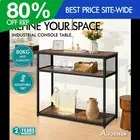 ALFORDSON Console Table Entry Storage Rack Industrial Wooden 3-tier Shelf