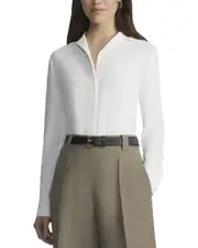 Lafayette 148 New York Slim Hidden Closure Blouse