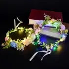 Glow Headband LED Light Hairband LED Headpiece Light Up Flowers Wreath Headdr GS