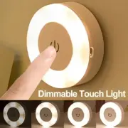 Mini LED Night Light Touch Sensor USB Rechargeable Lamp Magnetic Base Bedroom