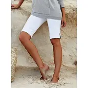 Women's Capri shorts Burmuda Shorts Cropped Pants Fashion Casual Comfort Knee Length Mid Waist Plain Split Tummy Control Butt Lift Comfort Stretchy Vacation St