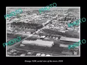 OLD 8x6 HISTORIC PHOTO OF ORANGE NSW AERIAL VIEW OF THE TOWN c1930