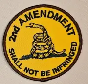 2nd Amendment Shall Not Be Infringed 3 Inch Round Patch *Made In USA*