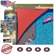 Durable 18'x18'x25.5' Red Triangle Shade Sail - Stylish UV Protection Canopy