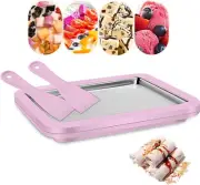 Ice Cream Sorbet Maker Frozen Yogurt Machine, Instant Cold Roller Pan Plate with