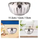 Stainless Steel Bowl Double Walled Food Container Non Slip Dessert Bowl for