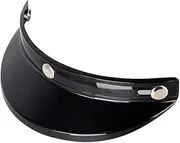 Oimzzr Helmet Peak 3 Snap-Button Visor Flip Up Wind Open Face 3/4 Retro Cycle Helmet Sun Shade Protector