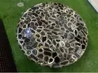 48" Black Agate Dining Table Top Natural Geode Stone Handmade Designer Furniture