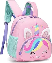 [Tokeya] Children's Backpack Boys Girls Small Backpack Children with Chest Strap Lightweight Waterproof Preschool Toddler School Backpack Animals Nursery School Bag for 1-5 Years