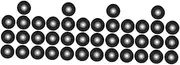 ULTECHNOVO 40pcs Pinch Roller for Recorders Compact Pressure Cassette Deck Accessory Lightweight Portable Design for Tape Stereo Players Efficient Power Transmission