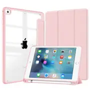 MCC iPad mini 5 2019 Case Cover Clear Back Pencil Holder Apple mini5 5th [Pink]