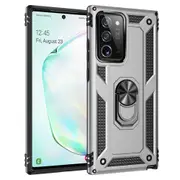 For Samsung Galaxy Note 20 5G Armor TPU + PC Protective Case Ring Holder, Silver