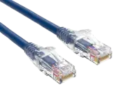 14ft Cat6 Ethernet Patch Cable with Clear Boot, UTP, Pure Bare Copper, Blue
