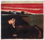 Edvard Munch - Evening. Melancholy I Giclee Fine Art Print on Canvas 36"