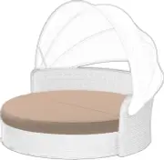 Outdoor Daybed Cushion Cover, 78" Replacement round Bed Cushion Cover,Outdoor Wa