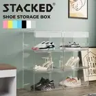 Shoe Storage Box Sneaker Display Case Collections Cabinet Stackable Magnetic
