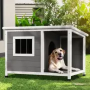 Weatherproof Dog Kennel Puppy House With UV Resistant Asphalt Roof Rubber Feet