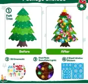Felt Christmas Tree Craft For Kids Wall Snowflake Lights Stickers NEW