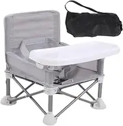 Folding Baby High Chair – Nursing Chair with Removable Tray | Portable Table Riser, Adjustable Seat for Safe Meal for Home, Travel, Camping