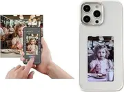 DIY E-Ink Phone Case for iPhone APP Operation Smart Photo Rear Projection Customiza Phone Case Instantly Display Photos On The Ink Screen Back Cover Personalize Phone case (White, iPhone 15 Pro)