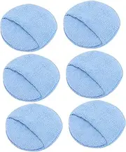 HEALLILY 6Pcs Wax Applicator Pads Microfiber Buffing Sponge for Car Polishing Waxing Reusable Machine Washable for Dust Pet Hair Removal Flexible Design