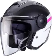Caberg Soho Zephir, open face helmet , color: Matt Black/White/Pink , size: M