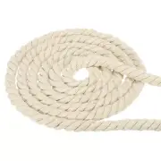 5/8inx33ft Twisted Cotton Rope 3 Strand Tug of War Rope with Sealing Tape Beige
