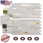 20 Count PVC Faux Stone Wall Tile Backsplash - Waterproof & Scratch Resistant