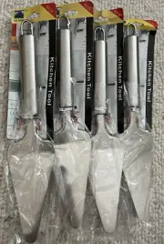 (Lot of 4) Cake & Pie Server Silver Kitchen Tool