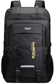 Ezmina 80L Hiking Backpack Waterproof Camping Backpack Black Hiking Daypack Travelling Backpack for Men and Women Large Rucksack for Touring Climbing Outdoor Sport