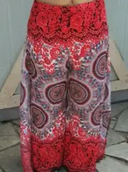 Plazo print pants for Summer (changeable to skirt), rayon material