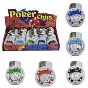5pc Poker Chip Refillable Lighters Novelty Lighter (Not filled)
