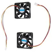 60Mm 6Cm DC 12V 3 Pin Computer Case CPU Cooler Cooling Fan Black 2 Pcs P7T31303