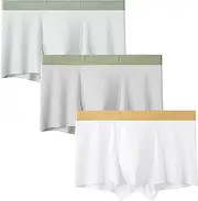 [Maiyifu-GJ] 3 Pack Mens Moisture-Wicking Boxer Briefs Soft Breathable Underwear Trunks Lightweight Comfortable Underpants, Color35, 3X-Large, Color35, 3X-Large