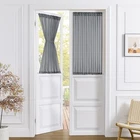 Short Sheer Door Curtains Closet Linen Textured Curtains Sheer Doorway Light