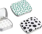 Mini Empty Portable Watercolor Tin Palette Paint Case（2Pcs） (Cow Pattern + Leaf Pattern)