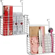 2- Kitchen Cabinet for Cutting Boards Over The Cabinet Wall Door Mount Foil Holders Rack for Kitchen Bathroom Pantry-Shining Chrome PjxTBd (Color : Shiny Chrome)