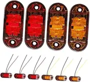 YOSADIER 10pcs Led Side Marker Lamps Trailer Lights for Trucks Bright Illumination Design Easy Installation Turn Signal Indicators for Enhanced
