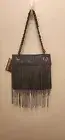 VINTAGE " Brand New" w/tags Black Chain Design bag