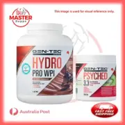 Gen Tec Hydro Pro WPI Whey Protein Isolate + Psyched 3.3 Pre Workout 20 Srvs