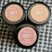 3x Revlon Super Lustrous Lipstick - Matte - 001 Nude Attitude